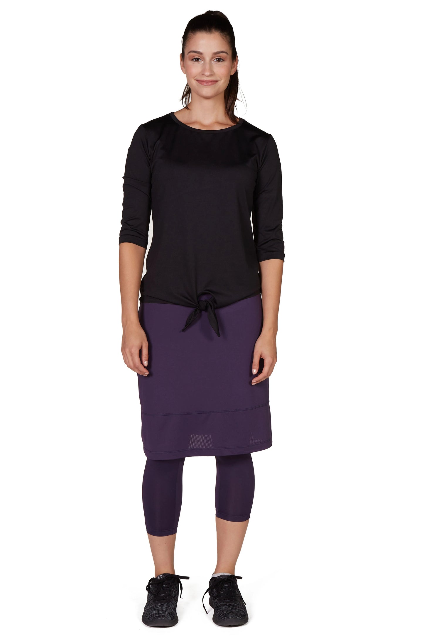 Snoga Mesh Athletic Skirt-Navy