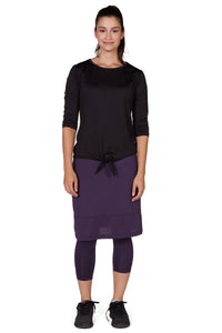 Snoga Mesh Athletic Skirt-Navy