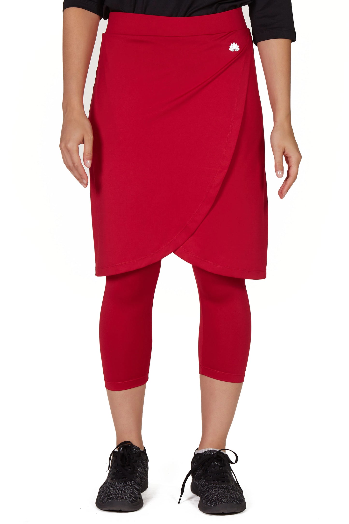 Red Snoga Faux Wrap Athletic Skirt