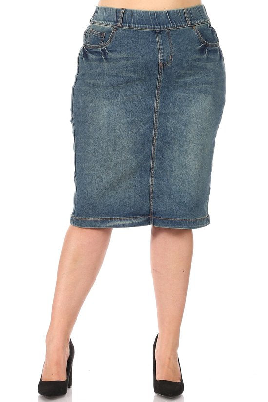 Rita Vintage Denim Skirt