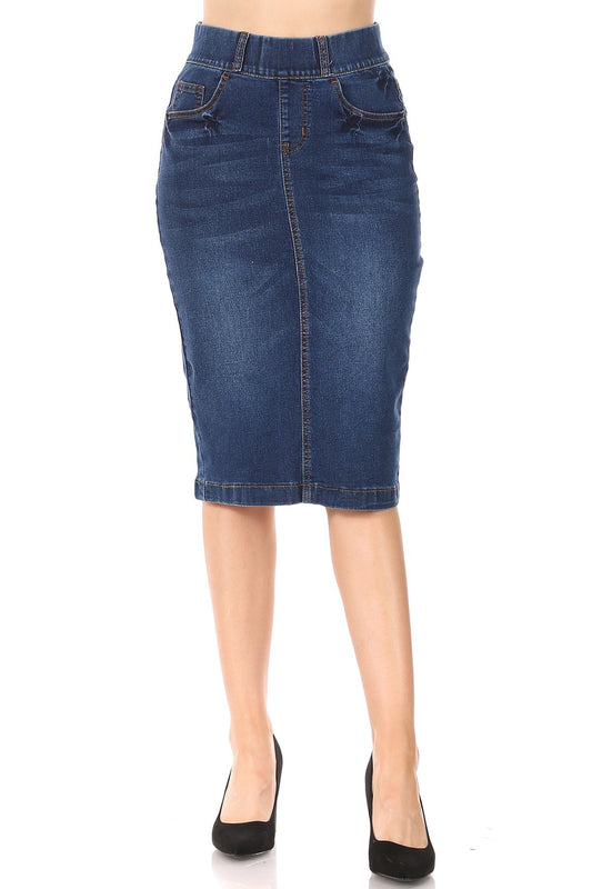 Rita Indigo Denim Skirt