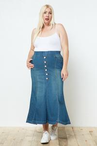 Kendra Long Denim Skirt