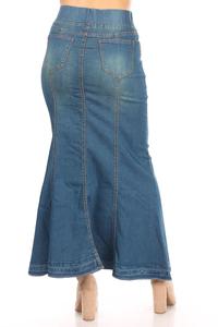 Kendra Long Denim Skirt