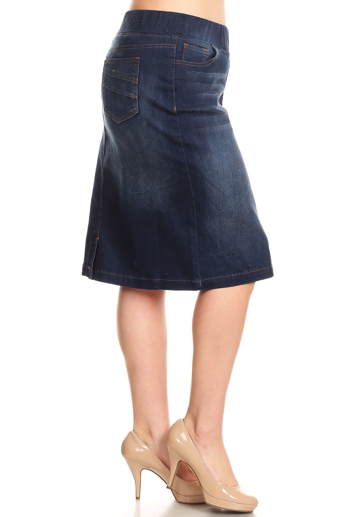 Callie Dark Indigo Wash Skirt