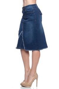 Franny Frayed Denim Skirt