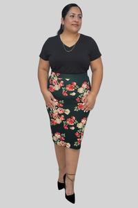 Plus Allie Floral Skirt