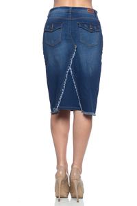 Franny Frayed Denim Skirt
