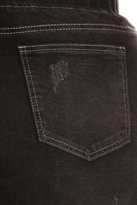Callie Frayed Black Wash Denim Skirt