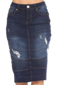 Quinn Dark Indigo Denim Skirt