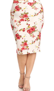 Bella Ivory Floral Skirt