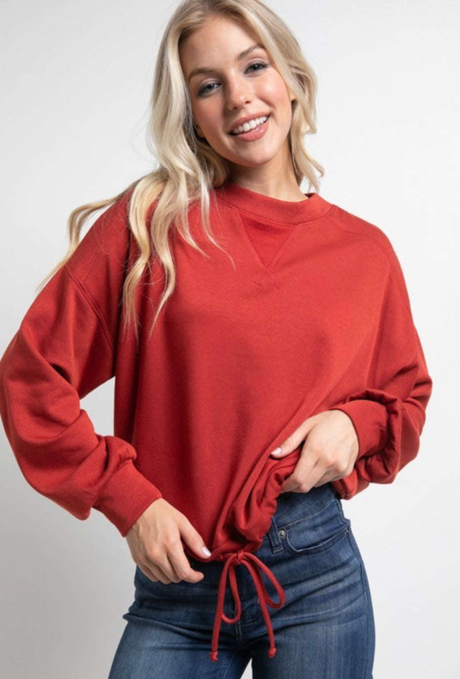 Adele Drawstring Knit Top of