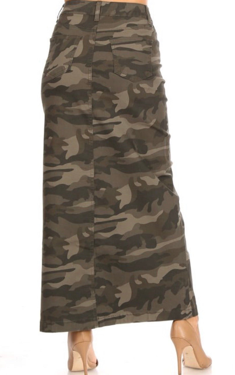 Maxi Camo Skirt