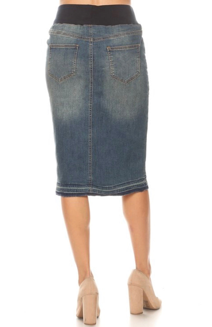 Ashley Maternity Denim Skirt