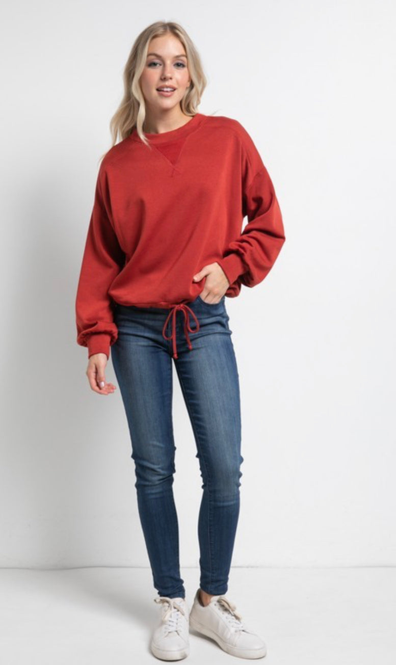 Adele Drawstring Knit Top of