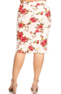 Bella Ivory Floral Skirt