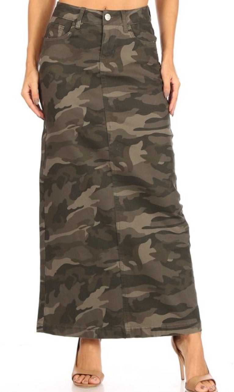 Maxi Camo Skirt