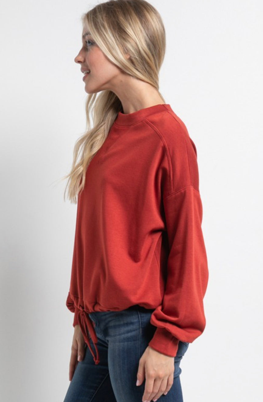 Adele Drawstring Knit Top of