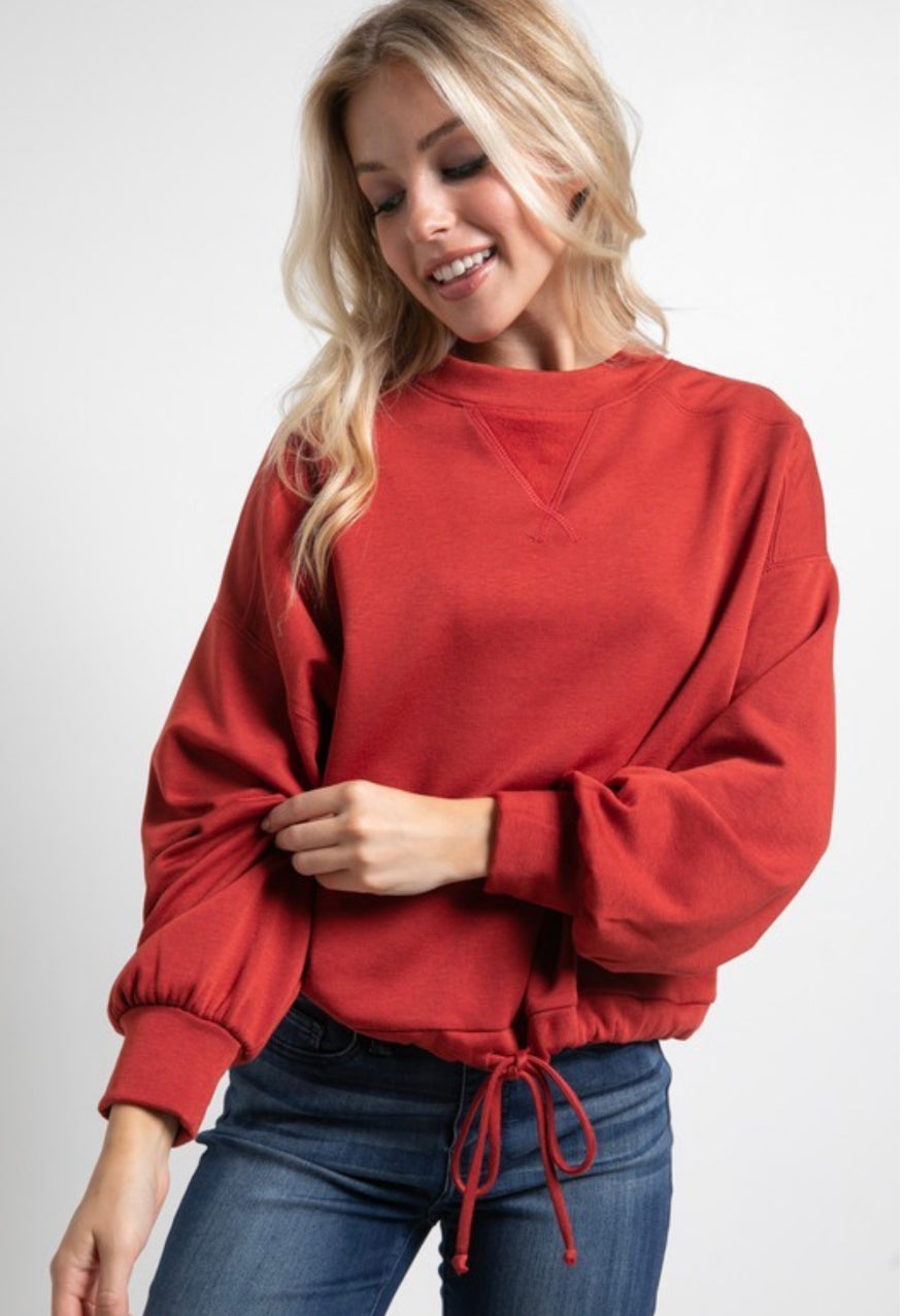 Adele Drawstring Knit Top of