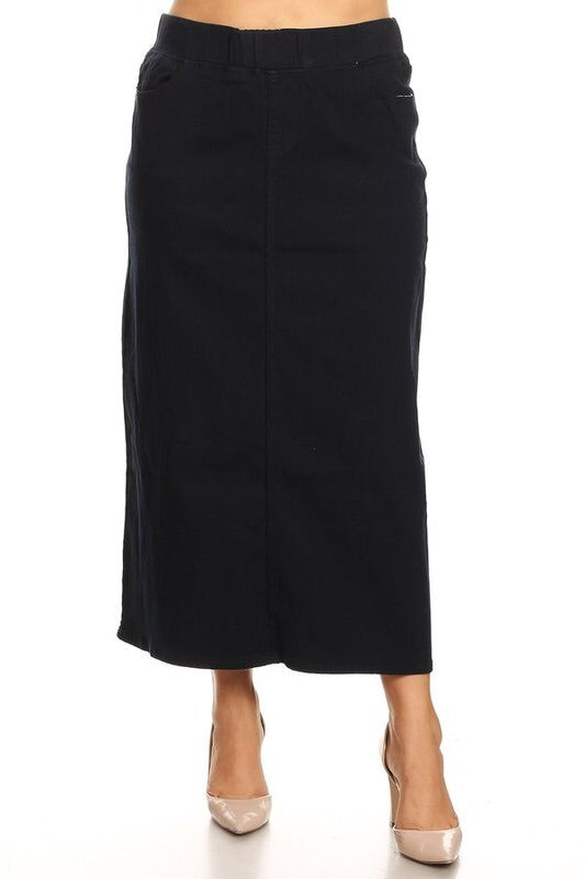 Callie long denim skirt