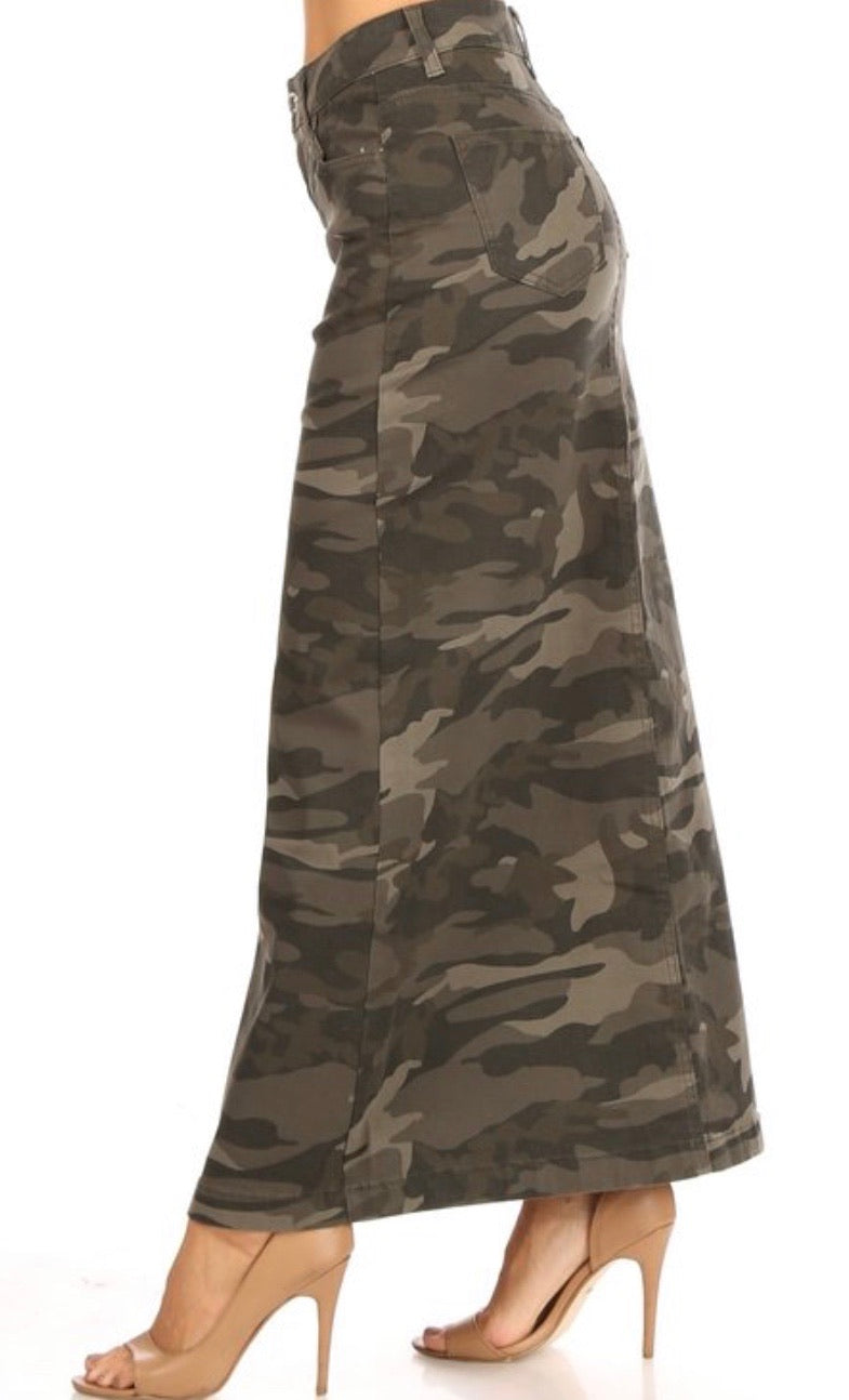 Maxi Camo Skirt