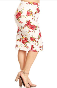 Bella Ivory Floral Skirt