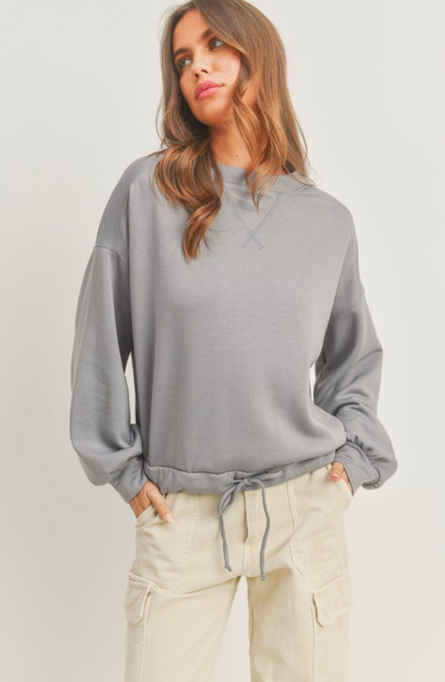 Adele Drawstring Knit Top of